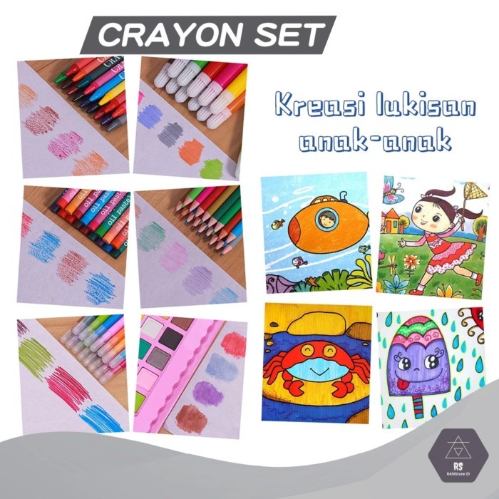 

Crayon Anak Set Isi 208 Pcs Pensil Warna Alat Lukis Mewarnai Lengkap