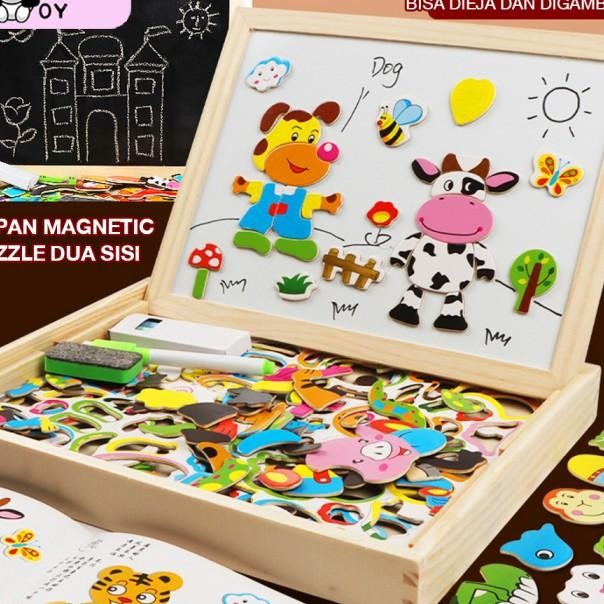 

Tatajoy Educational Magnetic Puzzle Board 100 Pc Mainan Papan Tuli Ana Mainan Bayi Reatif Mainan Eduai Ana
