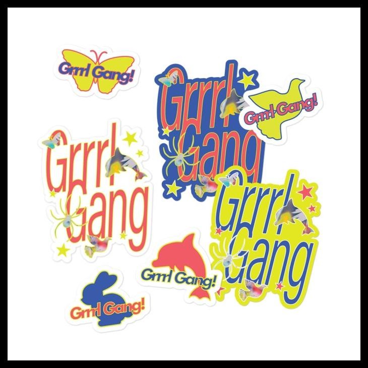 terbaru grrrl gang - indigo logotype dove t-shirt promo