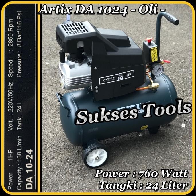 Kompresor Angin Listrik Artix DA 1024 DA1024 Kompressor 1 HP 24 Liter