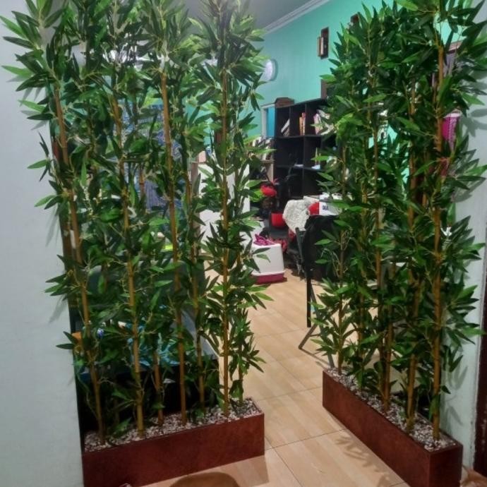 Bambu Partisi T170 Penyekat Pembatas Ruangan Tanam Hias Dekorasi Rumah