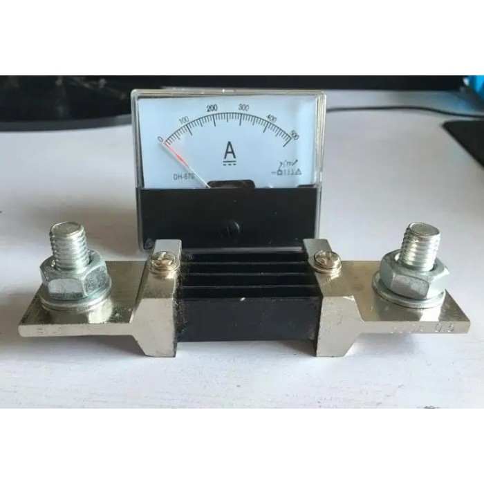 DH 670 DC 0 500A ANALOG AMP PANEL AMMETER POINTER TYPE CURRENT METER
