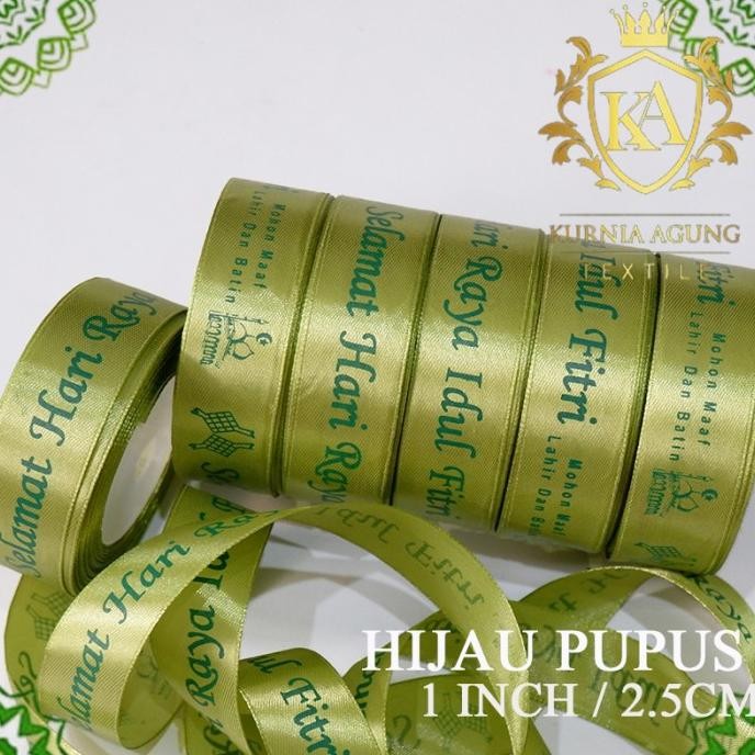 

Mubarak| Pita Satin Hari Raya Idul Fitri Lebaran Hampers Parcel Dijual Per ROLL