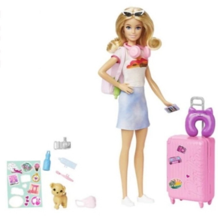 

BONEKA BARBIE MATTEL TRAVEL DOLL DI HELICOPTER PESAWAT PLANE