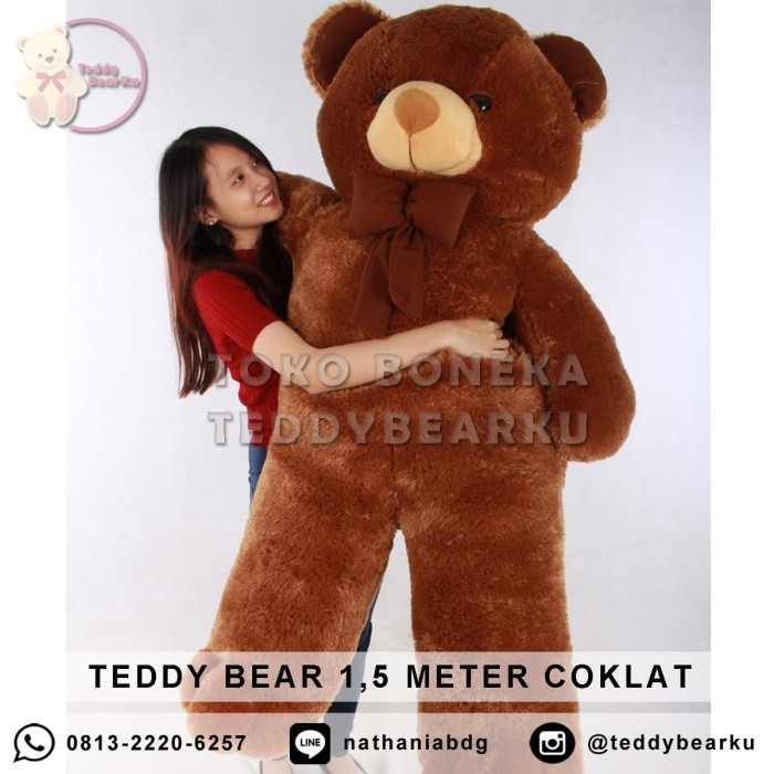 

BONEKA TEDDY BEAR SUPER SUPER JUMBO 1,5 METER WARNA BROWN