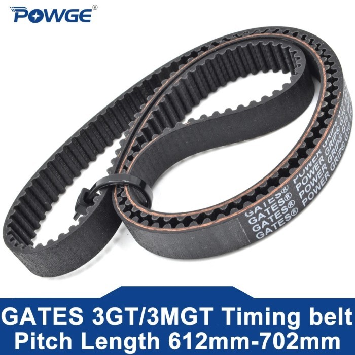 GATES 3GT Timing belt Lp=612 618 624 630 633 639 642 645 648 651 654