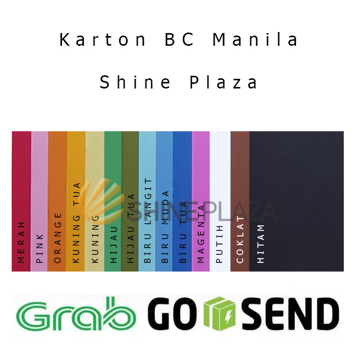 

KARTON MANILA LEMBARAN BESAR - KERTAS MANILA BC WARNA - KHUSUS GOSEND