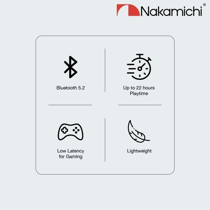 Nakamichi Tw015 True Wireless Earbuds Bluetooth Earphone Gaming Tws Hd