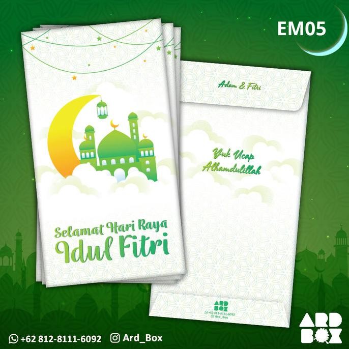 

Mubarak| Amplop Uang Angpao Lebaran Custom Hari Raya Idul Fitri Baru EM05