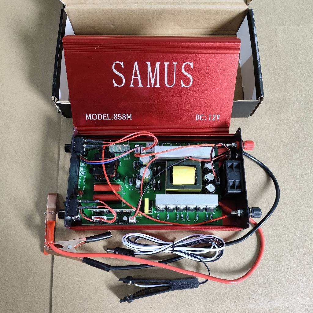Ready SAMUS 858M Inverter Transformator Booster Portabel 10 Tabung DC12V Silikon Tunggal 2000W