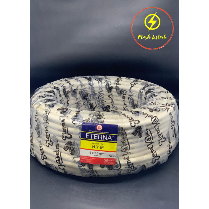 [Eterna] Kabel Eterna NYM Eterna 50M 2x1,5 / 2x2,5 / 3x1,5 / 3x2,5 / 4x1,5 / 4x2,5 / 4x4