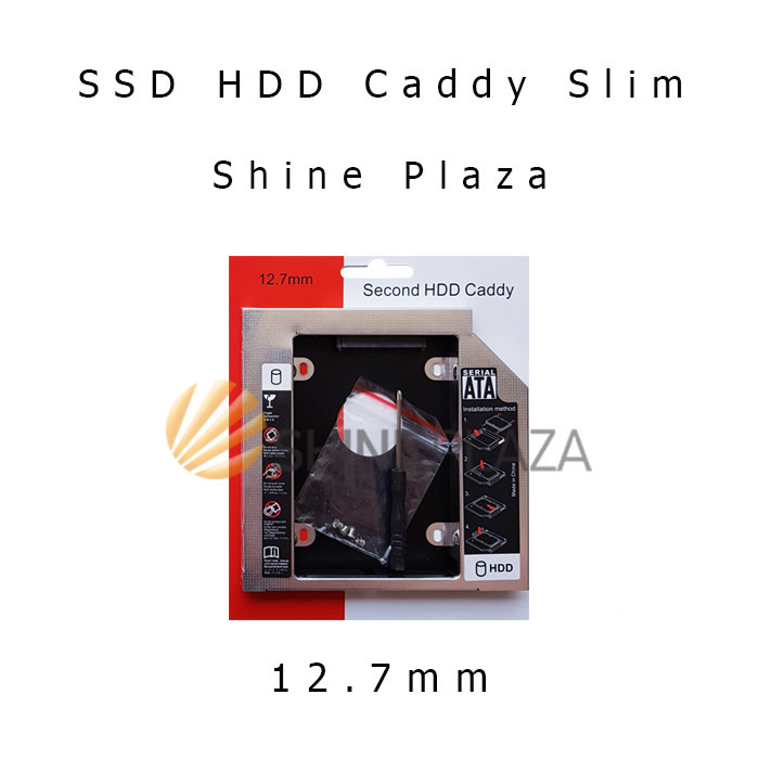 

SSD HDD CADDY SLIM 12.7MM SATA DVD SLOT HARDISK - SLOT SSD CADDY SLIM