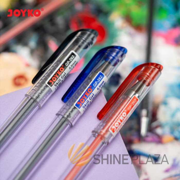 

PULPEN GEL JOYKO SKILL GP-262 0.5MM - BOLPEN PENA HITAM BIRU MERAH 0,5