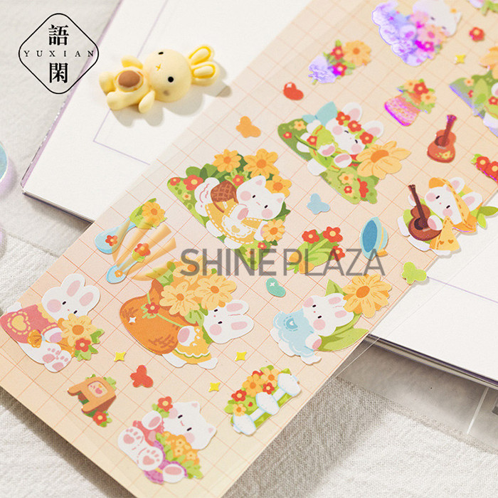

FLOWER LEAF TRAVEL DIARY DECO STICKERS - STIKER LUCU