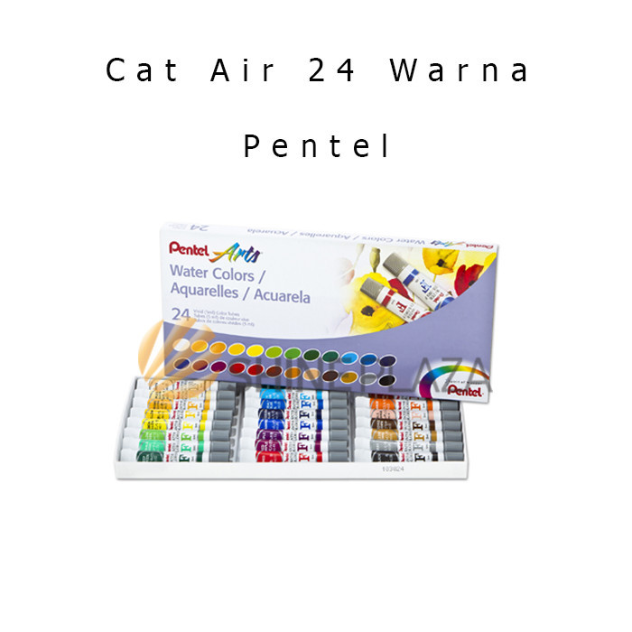 

CAT AIR PENTEL 24 WARNA - PENTEL ARTS WATER COLORS 24 WFRS-24