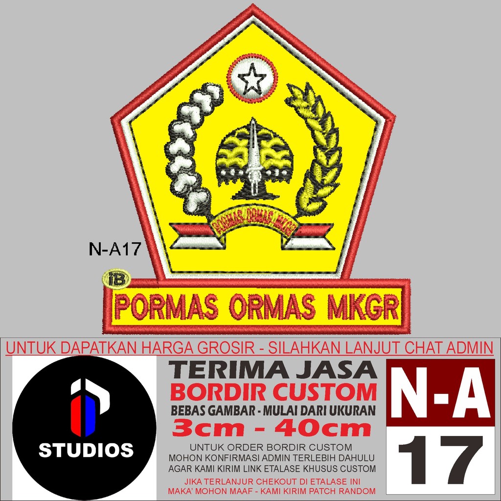 I STUDIOS PATCH BORDIR LOGO N-A17 PORMAS ORMAS MKGR - REVIEW/TESTIMONI