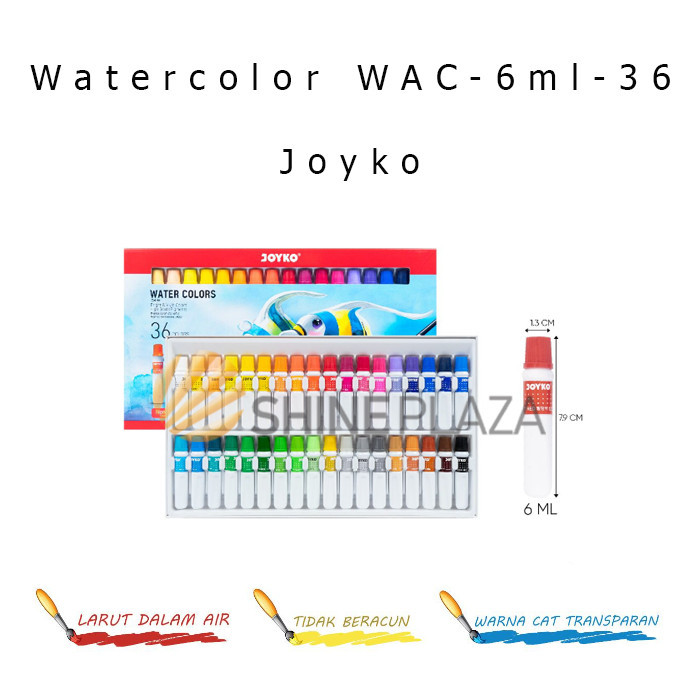 

CAT AIR WATER COLOR JOYKO WAC-6ML-36 COLOR - WATERCOLOR WATERCOLOUR SET 36 WARNA