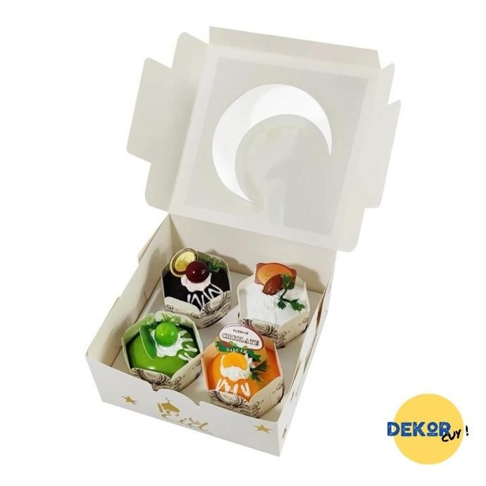 

Mubarak| BOX CUPCAKE LEBARAN 4 LUBANG 6 LUBANG eid mubarak idul fitri box nastar box coklat packaging kue kemasan hampers hari raya natal imlek lebaran