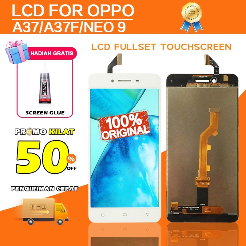 LCD OPPO A37/A37F/NEO 9 FULLSET TOUCHSCREEN HP TOUCH SCREEN LAYAR SENTUH PONSEL LENGKAP VERSI TINGGI