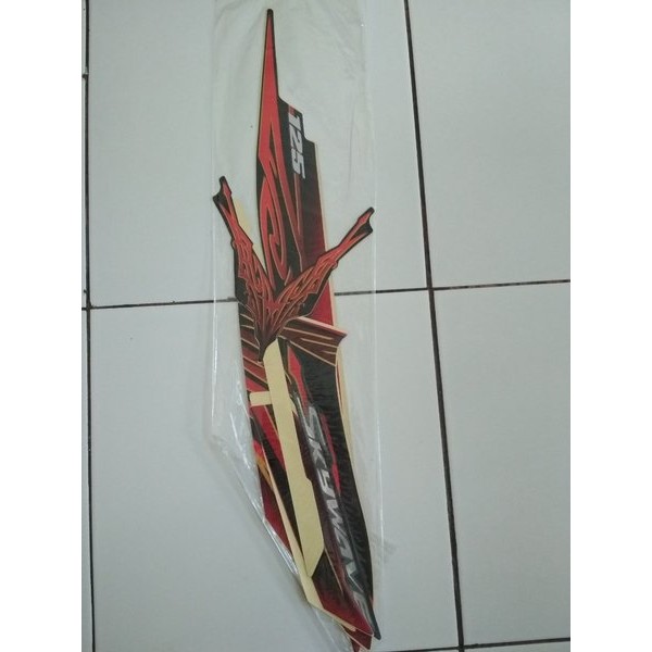 Striping Stiker Lis Suzuki Skywave Hitam Merah Barang Langka