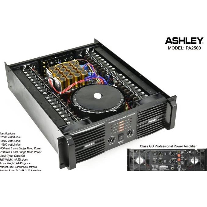 POWER AMPLIFIER ASHLEY PA2500 PA 2500 ORIGINAL