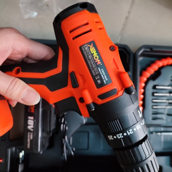 xenon cdid1845 mesin bor beton besi cordless impact drill cdid 1845