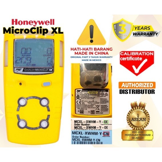 Gas Detector Honeywell BW Microclip XL - Garansi 2 Tahun