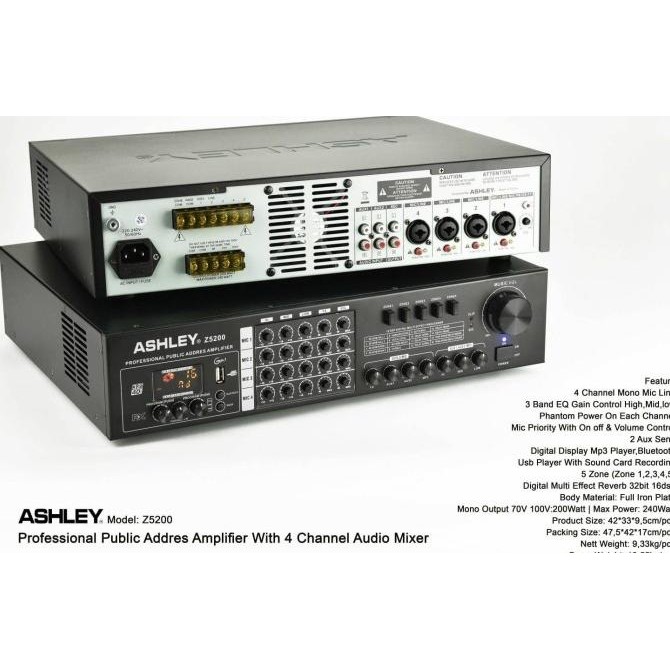 POWER AMPLIFIER ASHLEY Z5200 Z 5200 ORIGINAL