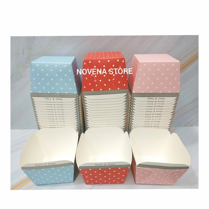 TERBARU! PAPER CUP CAKE CASE SQUARE MUFFIN KERTAS MUFFIN KERTAS ROTI-100PCS