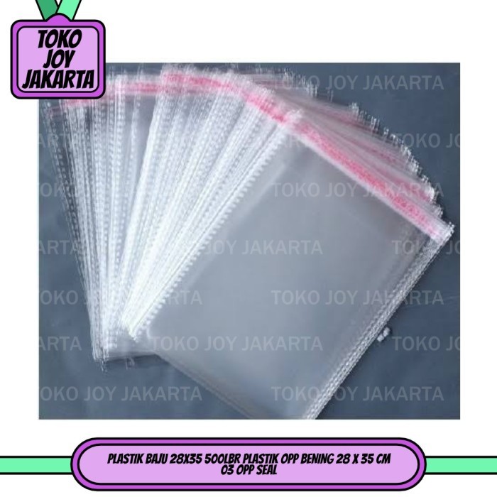 PLASTIK BAJU 28X35 500LBR PLASTIK OPP BENING 28 X 35 CM 03 OPP SEAL