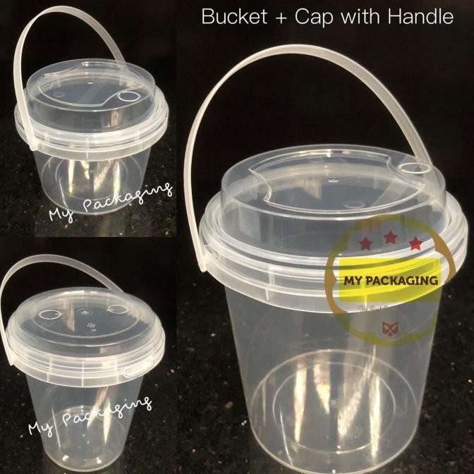 

Produk Unggulan] Fruit Bucket / Cup Gelas Ember bahan Thinwall PP Inject 500ml 750ml 1000ml PREMIUM 1 DUS