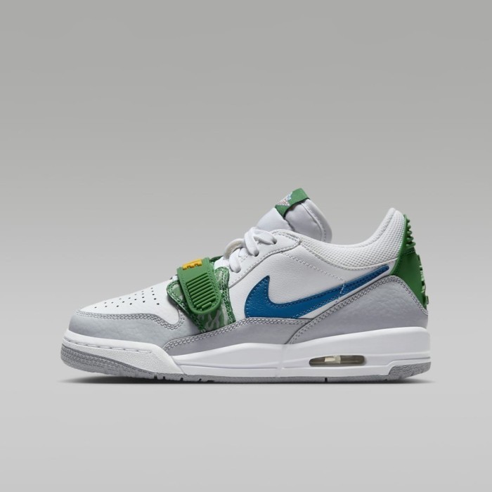 Sepatu Basket Anak Jordan Legacy 312 Low Gs White Industrial Blue 100% Original CD9054-140