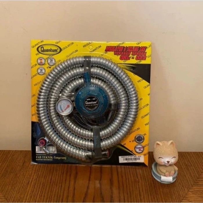 Regulator Kompor Gas Dan Selang Merk Quantum Qrl-022 Sni