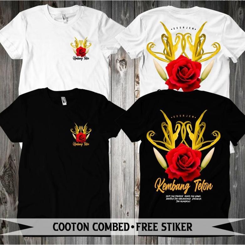 Promo Kaos Netral Sesajen Jawa Kejawen Kembang Telon Koas Budaya Culture Jawa Original Katun Hitam P
