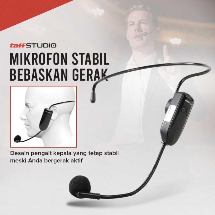 Mic Wireless 2.4G Microphone Model Bando Call Center Rechargeable