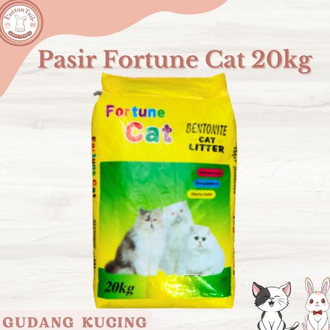 Pasir Kucing Gumpal Fortune Cat 20Kg / Fortune Cat 20Kg ( Ojol )