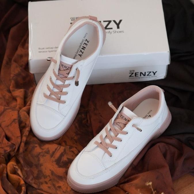 Tzs Zenzy Lovas Shoes - Sepatu Wanita Casual - Sepatu Putih Cewek