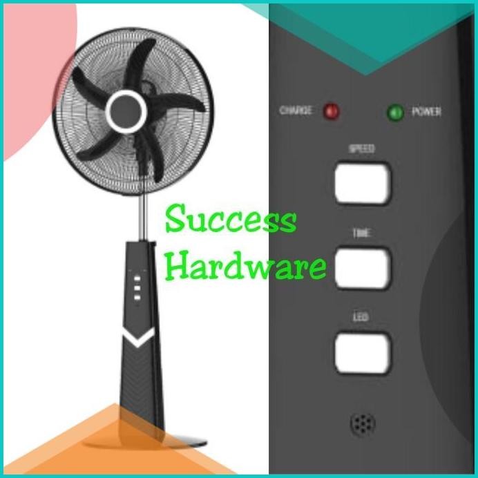 KRISBOW KIPAS ANGIN LANTAI RECHARGEABLE EMERGENCY STANDING FAN 18 INC