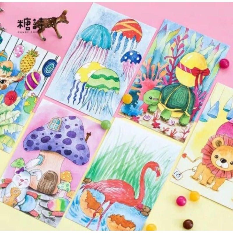 

Animal illustration postcard