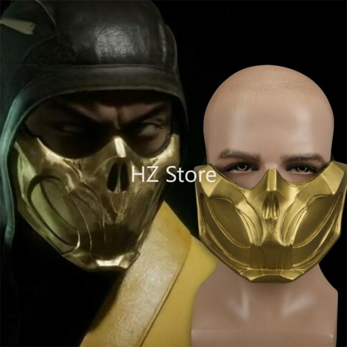 Open DS] Mortal Kombat 11 masker kalajengking, topeng Cosplay Halloween untuk