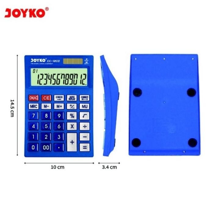 

Of14 JOYKO CC12CO CHECK & CORRECT CALCULATOR - Kalkulator Meja CC 12CO Original