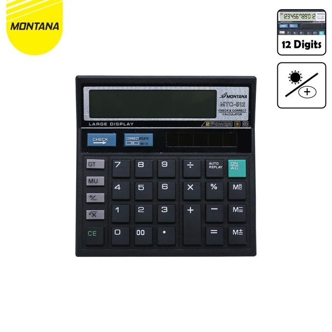 

rt-4 Calculator / Kalkulator Montana MTC 512/ 12 Digits Hemat