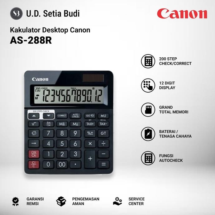 

By05 Kalkulator CANON AS-288R / AS-288 R Asli dan Bergaransi Berkualitas