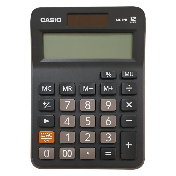 

fgk-45 Calculator / Kalkulator Casio MX-12B / MX-12 B BK 12 Digit Berkualitas
