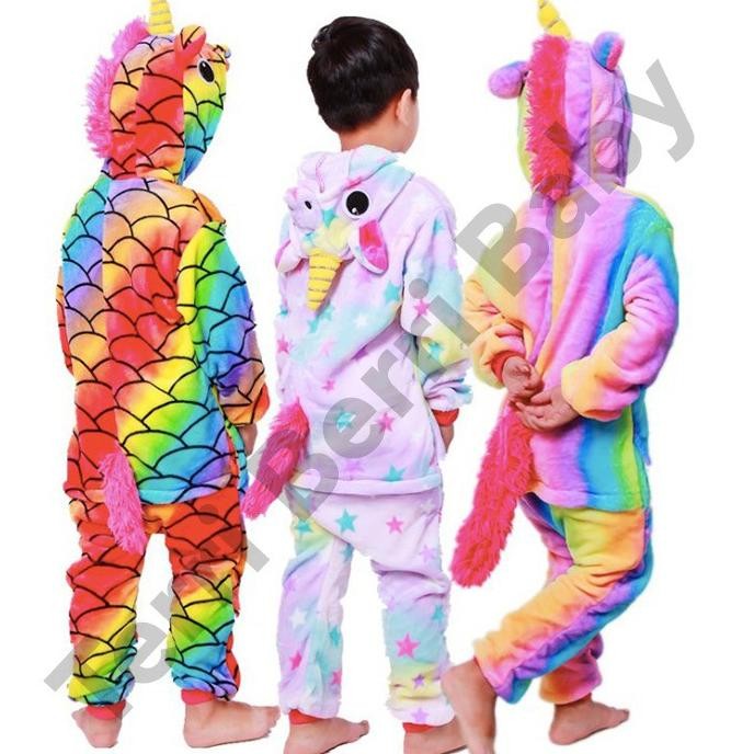 murah Kostum anak baju boneka unicorn kostum cosplay piama piyama pajamas one sie unicorn kostum one