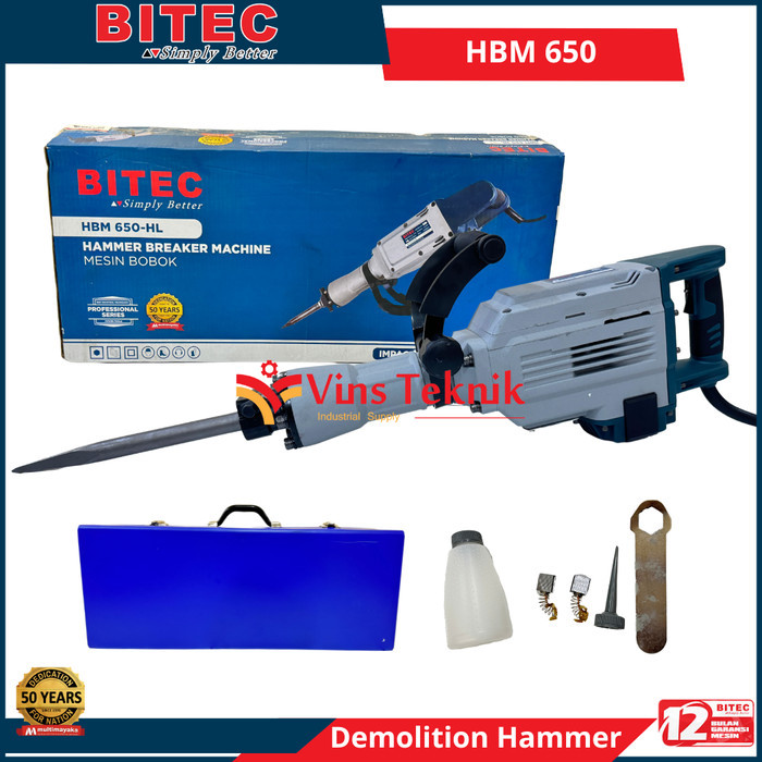 Barang Ready BITEC HBM 650 Hammer Demolition Hammer Mesin bobok BITEC HBM650