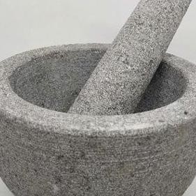 Lumpang Alu Batu Alam Andesit Alat Tumbuk Ulekan Ulek Tumbukan Batu