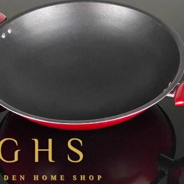 Wok Pan 40 Cm | Kuali Teflon Anti Lengket Wajan Supra