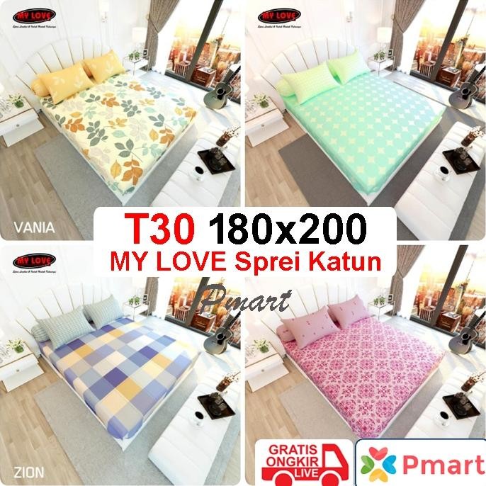 DWL-49 SPREI MY LOVE 180x200 TINGGI 30 / SPREI MY LOVE KING TINGGI 30 / SPREI KATUN 180x200x30 MY LO