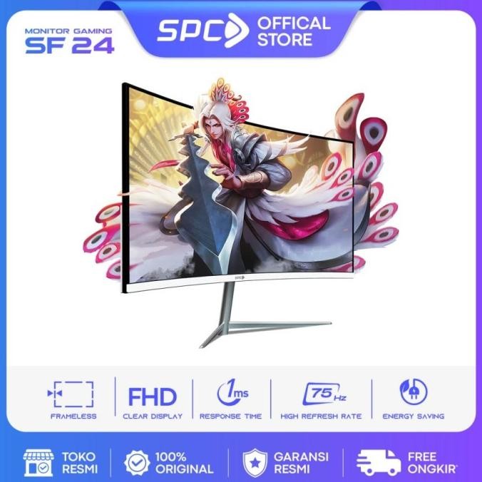 Monitor Gaming Spc Sf24 Led Curve 75Hz Fhd Ips / 22 Inch Banibeno1